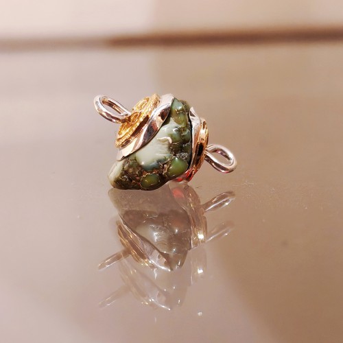 官方代理日本Horizon Blue银饰松石夹片连接隔珠