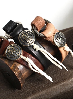 redmoon直邮红月真皮休闲风手链