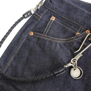 官方代理日本REDMOON红月RM-HSC-4MBK 牛皮35cm财布钱包4股皮绳