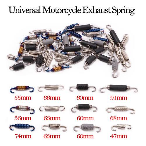 2PCS Universal Motorcycle Exhaust Spring Hooks Stainless Ste