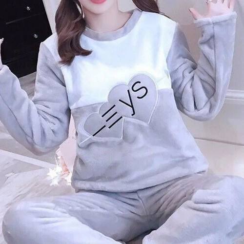 Flannel Women Pajamas Sets New 2024 Autumn Winter Warm Thick