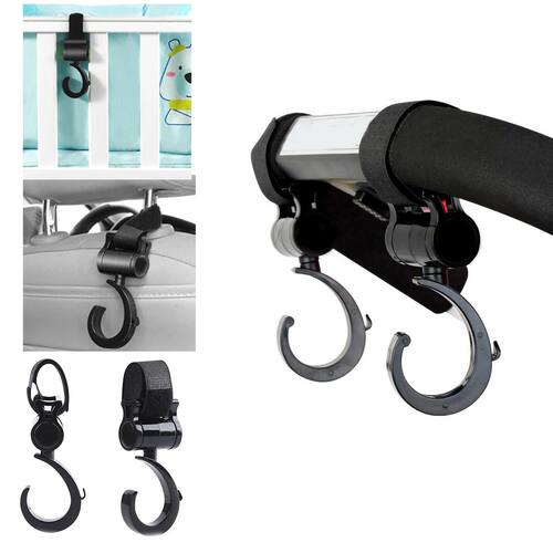Baby Stroller Accessories Hooks Baby Hanger Diaper Bag Rotat