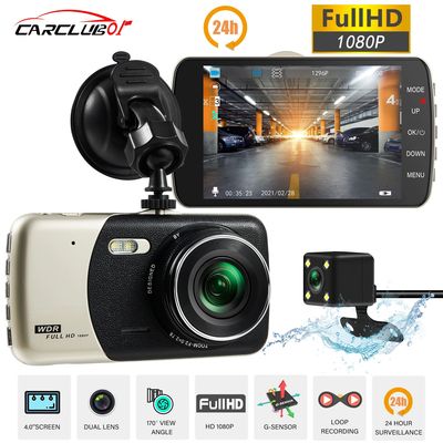 4.0In IPS Dual Lens Car Camera Auto DVR Camcorder Cars 24H P