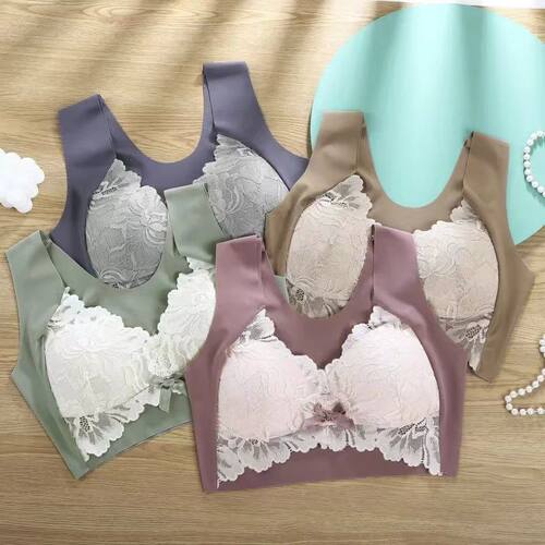 Seamless Bra Big Breasts Show Small Thin Section Fat Girl Ve