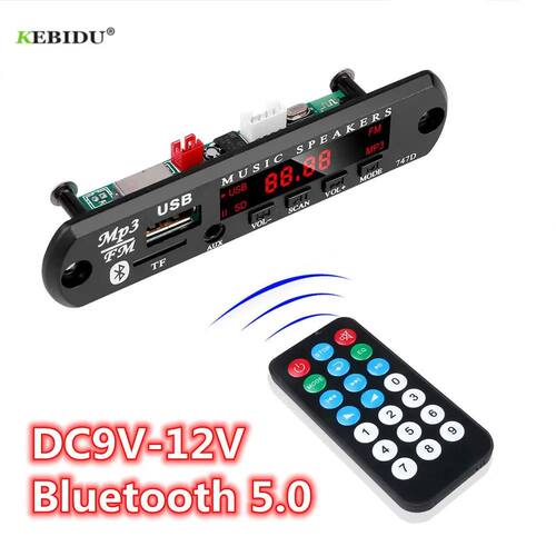 KEBIDU 9V 12V MP3 WMA Decoder Board Audio Module USB TF Radi