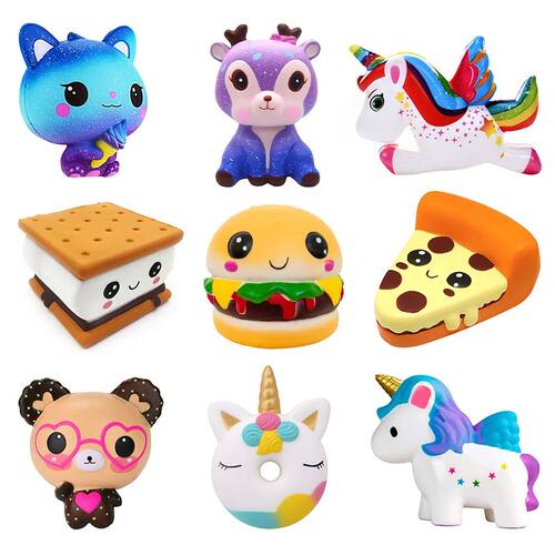 Kawaii Bear biscuit Squeeze Squishy Jumbo Deer Unicorn Cat S
