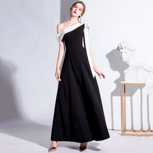 Prom Dresses One-Shoulder Sexy Floor-Length Evening Dresses
