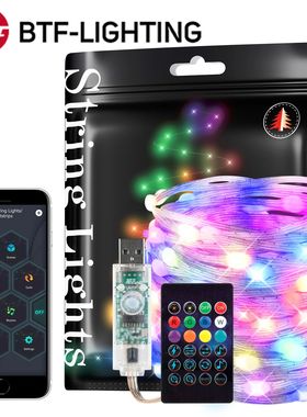 Dreamcolor Christmas Lights String BT Music WS2812B RGBIC Li