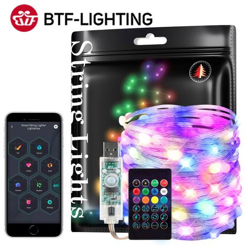 Dreamcolor Christmas Lights String BT Music WS2812B RGBIC Li