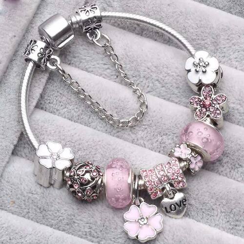 BAOPON Dropshipping Vintage Silver Color Charms Bracelets fo