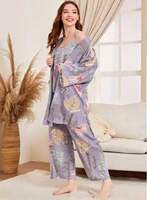 Cotton Viscose Ladies Three-piece Pajamas Set Women Spring a thumbnail 6