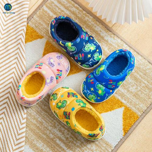 Kids Print Slipper For Boys Indoor Shoes Baby Girl Fur Slide