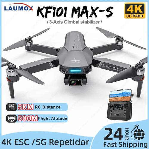 LAUMOX KF101 MAX-S GPS Drone 4K Professional EIS Camera Anti