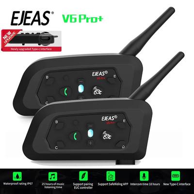 NEW EJEAS V6 PRO+ Bluetooth 5.1 Motorcycle Intercom Helmet H