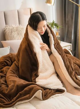 Thick Winter Bed Blankets Wool Blanket For Living Room Warm