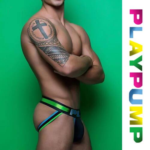 PlayPump Sexy Jockstrap Men Cotton Low Waist Man Thongs Unde