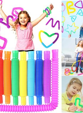 Pop Tube Sensory Toy Fidget Anti Sss Relieve Stch Bellows Ch