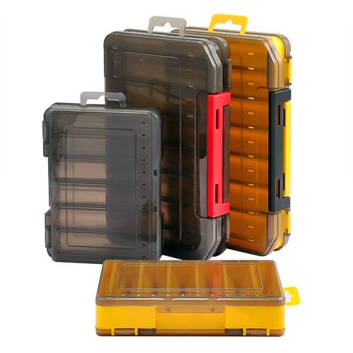 Fishing Tackle Box Lure Storage 14 Compartments Double Sided