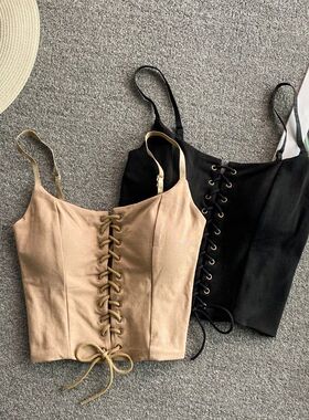 Debardeur Femme Bra Spaghetti Strap Tank Top Tanks Gorset Ca