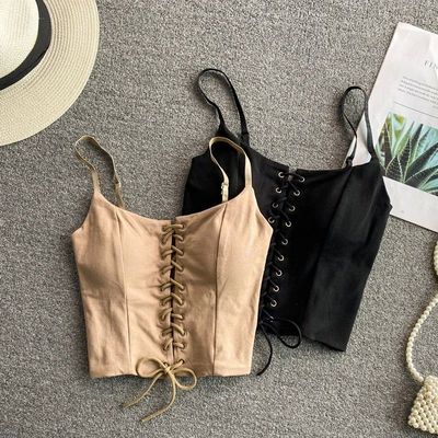 Debardeur Femme Bra Spaghetti Strap Tank Top Tanks Gorset Ca