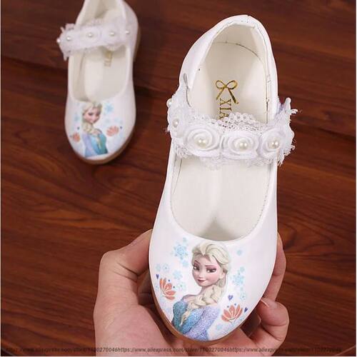 New Kids Elsa Casual Shoes girls Frozen Princess Pink Soft