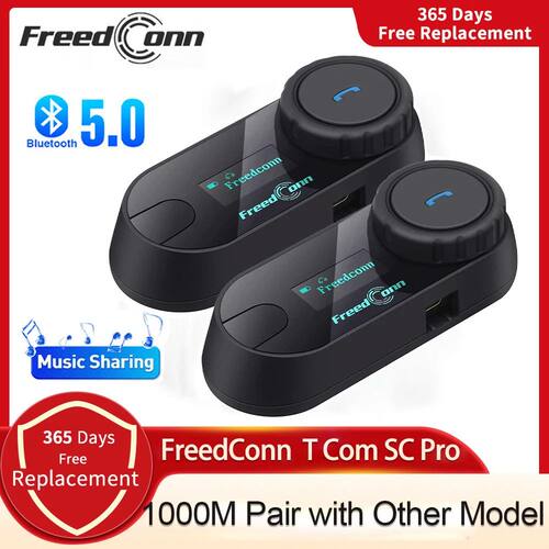 FreedConn TCOM-SC Bluetooth Motorcycle Helmet Headset Interc