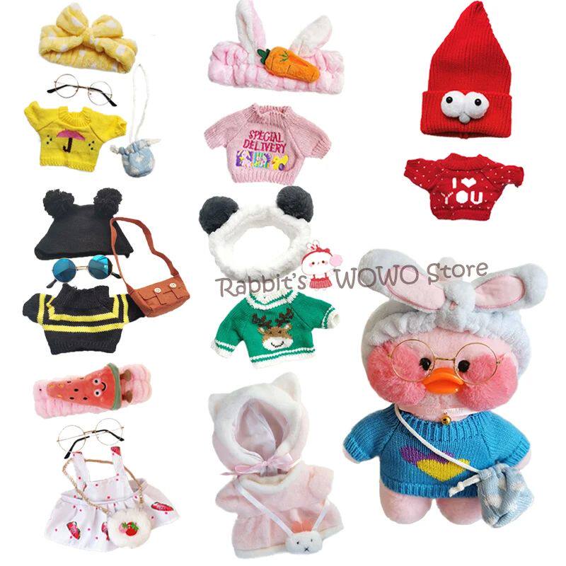 30cm LaLafanfan Cafe Duck Plush Toys LaLafanfan Clothes Cart