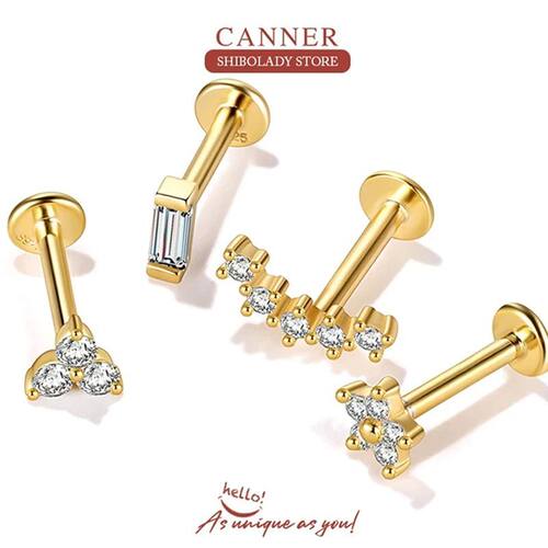 CANNER 1PC Multi Size White Zircon Blue Eye Earring For Wome
