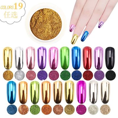 1pc 19Colors Nail Glitter Mirror Powder Chrome Dust Pient 0.