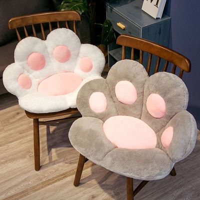 1PC 2 Sizes Soft Paw Pillow Animal Seat Cushion Stuffed Plus