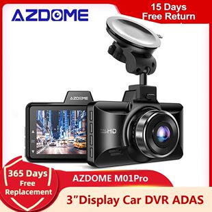 Recor Pro DVR Cam Inch Dash Screen AZDOME 2.5D M01 IPS Car