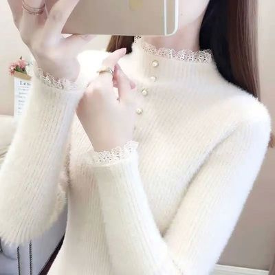 2023 Autumn Winter Thick Sweater Women Knitted Ribbed Pullov