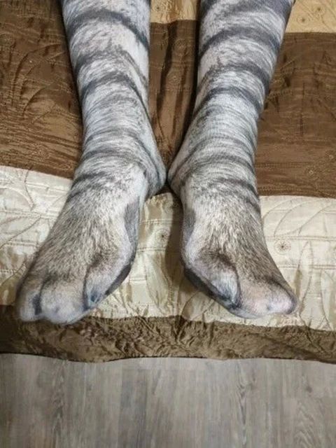 3D Animals Paw Print Socks Unisex Casual Dog Horse Zebra Pig