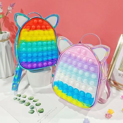 Pop Backpack for Children Girls Bubbles Bag Antisss Toys for