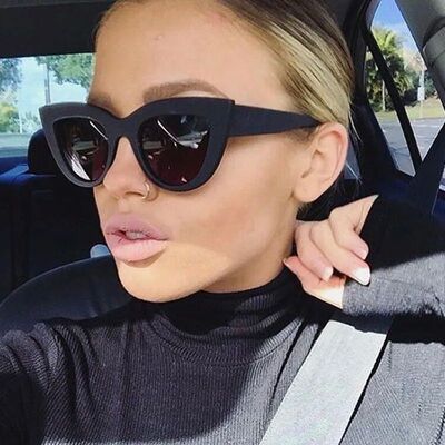 Cat Eye Fashion Sunglasses Woman Vintage Luxury Brand Design