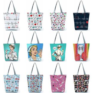 Fashion Tote Customized Cartoon Dentist Nurse Shoulder Bag E