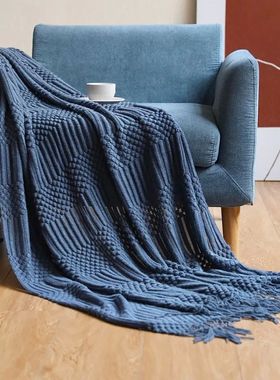 Inya Navy All Throw Blanket for Couch Sofa Bed Decorative Kn