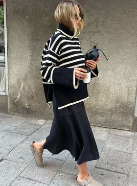 Tossy Winter Women’s Long Sleeves Knit Sweater Turtleneck S