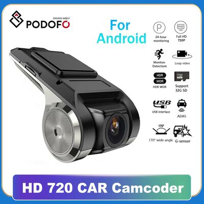 Podofo Dash Cam ADAS Car DVR ADAS Dashcam DVRs Video HD 720P