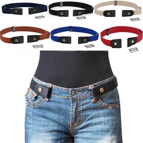 Buckle-Free Belt For Jean Pants,Dresses,No Buckle Stch Elast