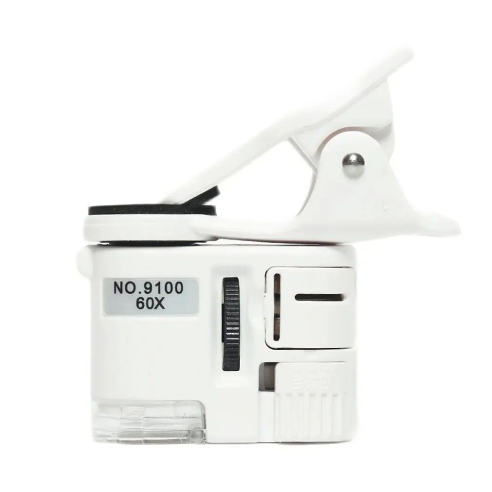 60/100X Mobile Phone Microscope LED Instrument Magnifying Gl