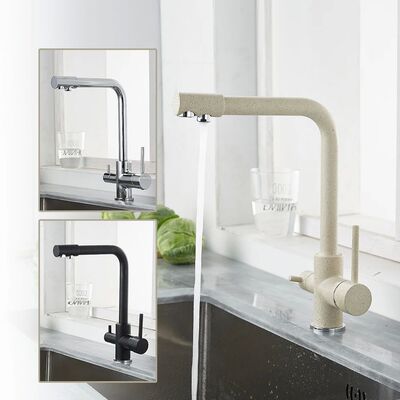 Kitchen Filtered Faucet Balck with Dot Brass Purifier Faucet