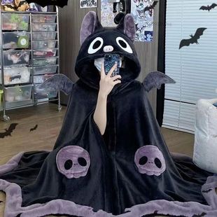 Y2k Plush Sleepwear Cartoon Cloak Bat Anime Kawaii Pajamas