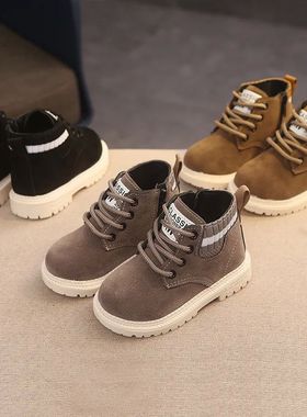 2 Style Inside Material Plush Kids Winter Boots Cotton Fabri