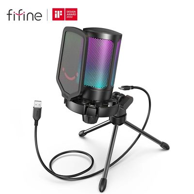 FIFINE Ampligame USB Microphone for Gaming Saming with Pop F