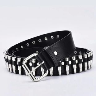 New fashion ladies leather punk belt hollow rivet luxury bra