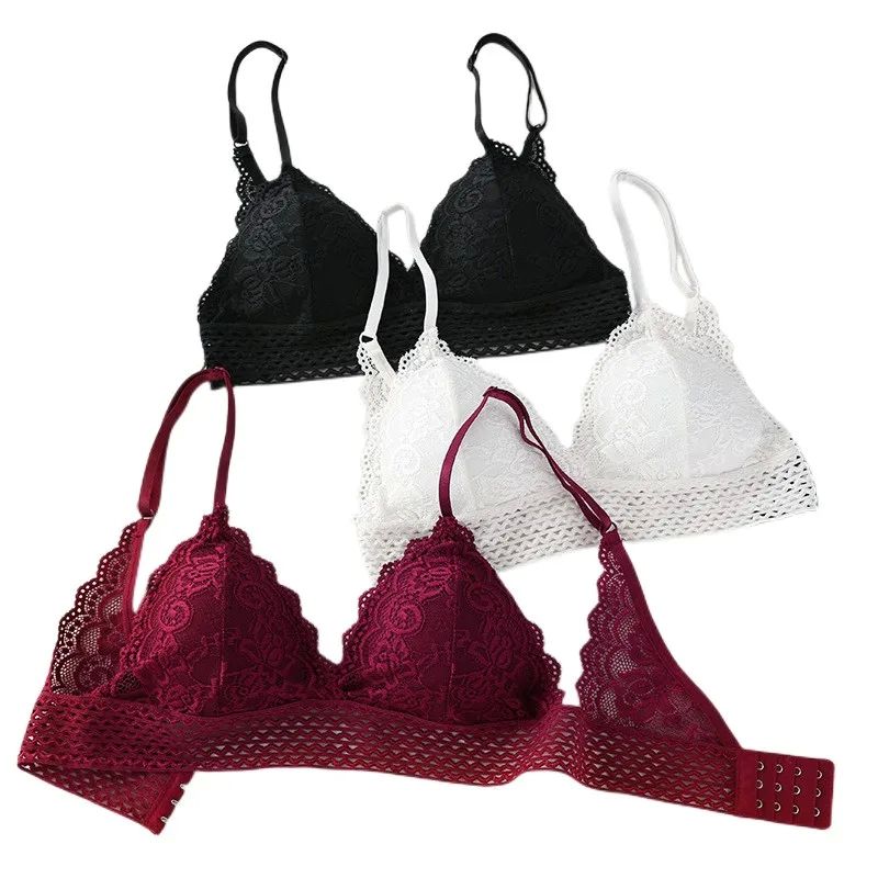 Floral Lace Bralette Girls Non-Wire Push Up Bras For Women S