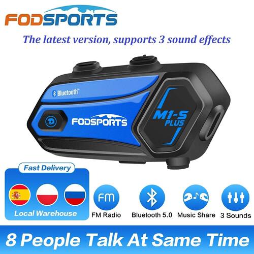 Fodsports M1-S Plus Motorcycle Intercom Helmet Bluetooth Hea