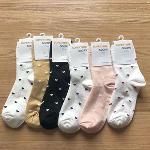 Casual Breathable Cute Socks Women Cotton Socks Solid Color