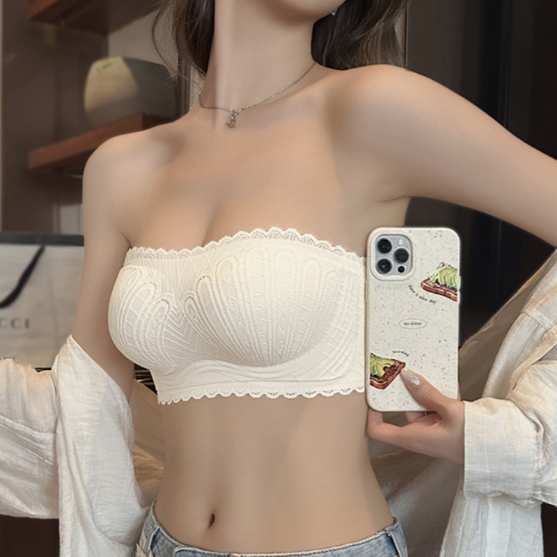 正品无肩带内衣聚拢防滑隐形抹胸